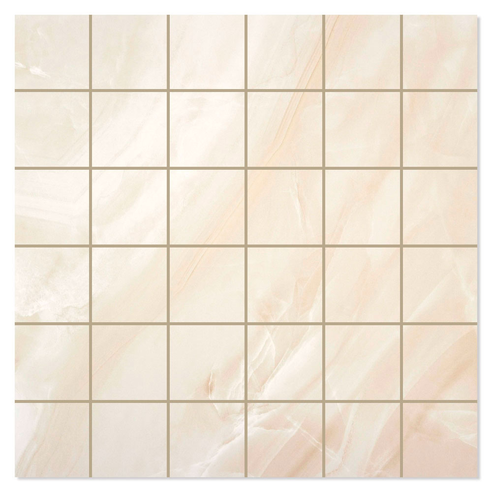 Marmor Mosaik Klinker Diva Beige Satin 30x30 (5x5) cm